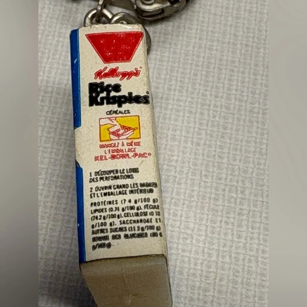 Vtg 1970’s Kellogg’s Rice Krispies Premium Giveaway Cereal Box Key Fob Keychain
